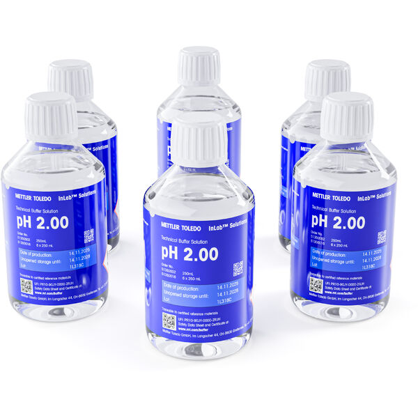 Раствор буферный технический pH 2,00, 6x250 мл, METTLER TOLEDO
